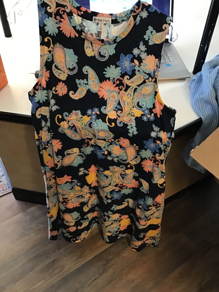 Kate Park Large Floral Print Dress