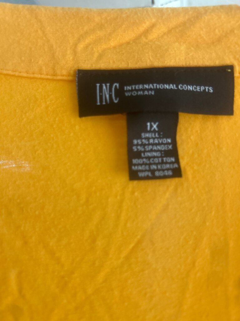 INC International Concepts Women's Yellow Top