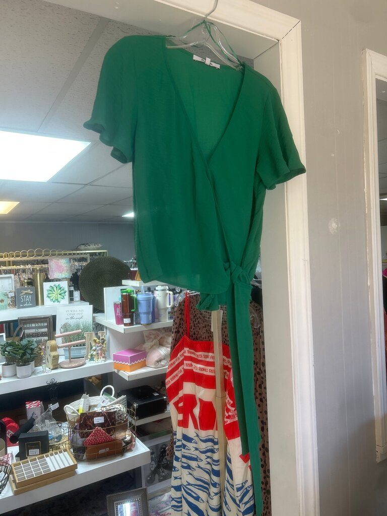 Green Wrap Top by Par la Mer