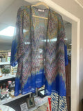 Kim Rogers Multi-Colored 3X Kimono
