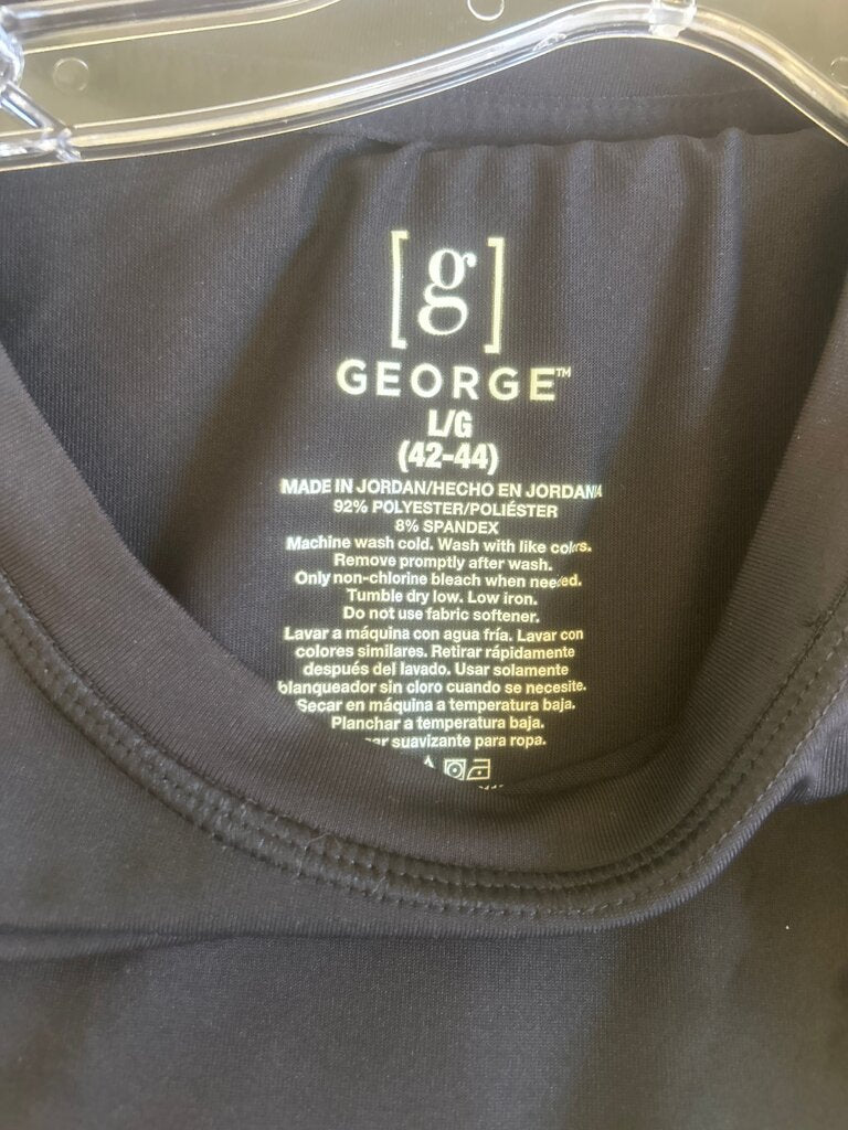 George Men's Large Black Short Sleeve Shirt
