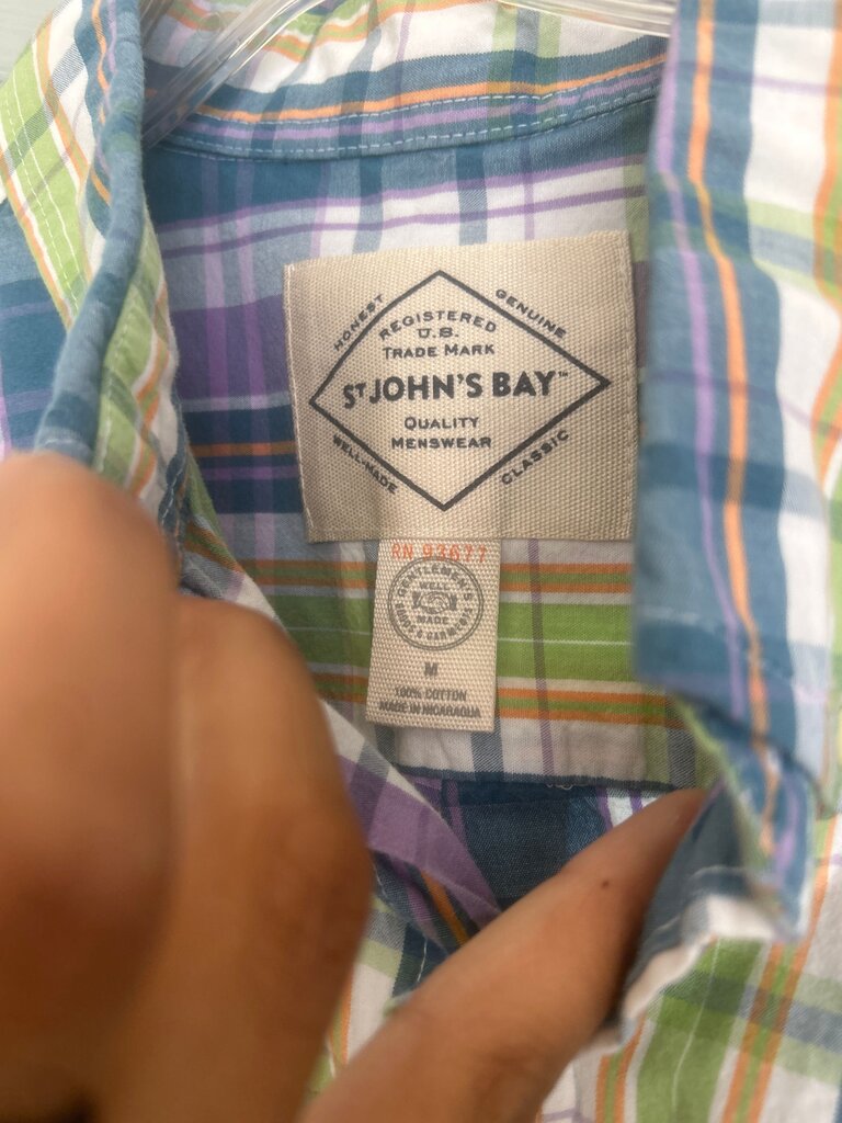 St. John's Bay Men's Short Sleeve Plaid Shirt