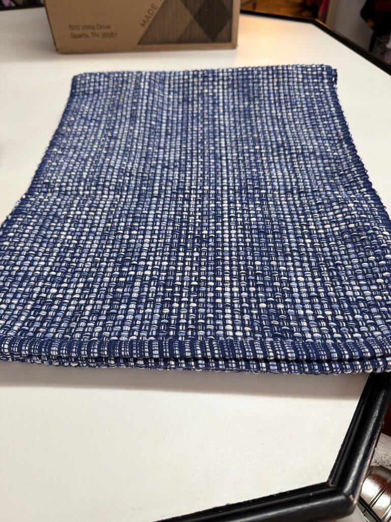 Navy Blue Woven table runner