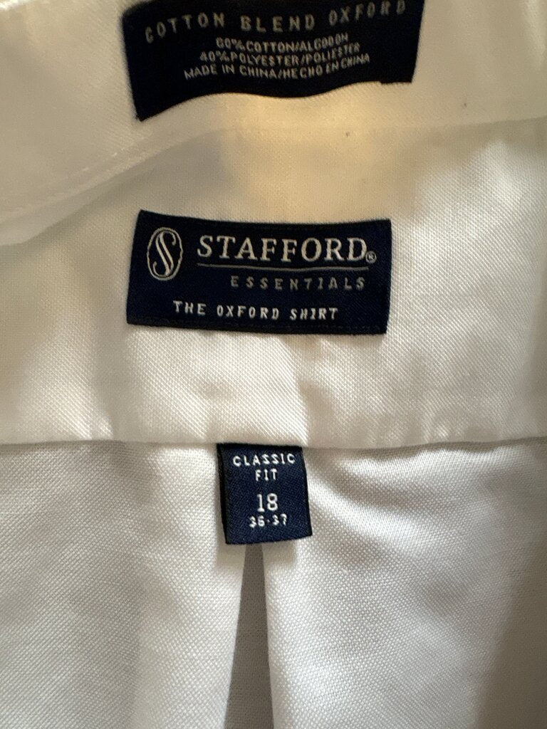 Stafford Essential White Oxford Shirt