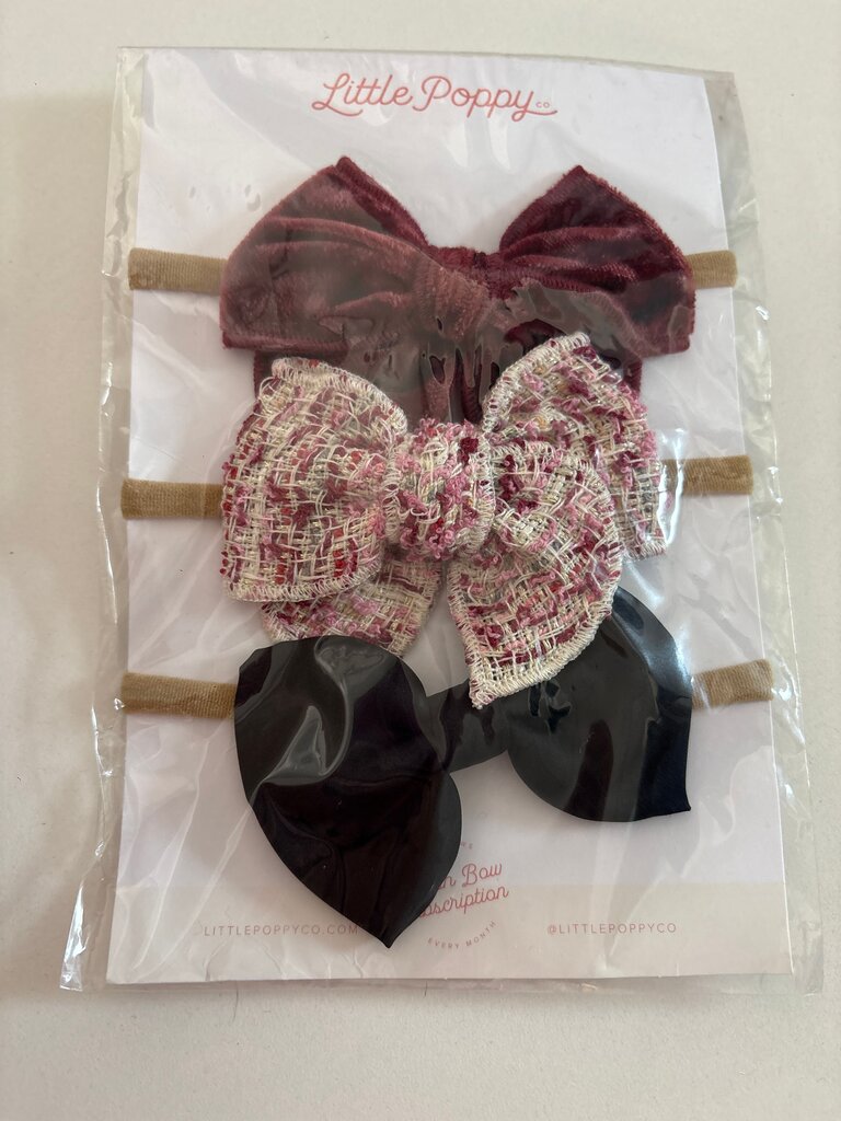 Little Poppy Hair Bows Set