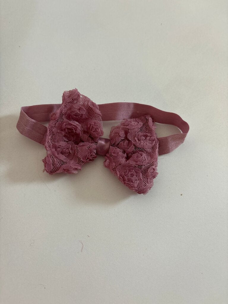 Lace Flower Bow Headband