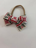 Festive Knitted Hair Bow