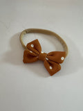 Polka Dot Hair Bow Headband