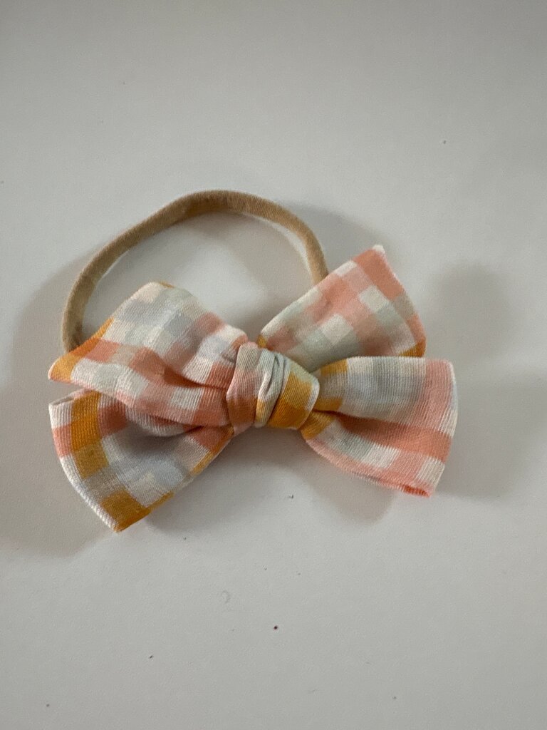 Gingham Bow Hair Elastic