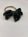 Velvet Hair Bow with Elastic Band