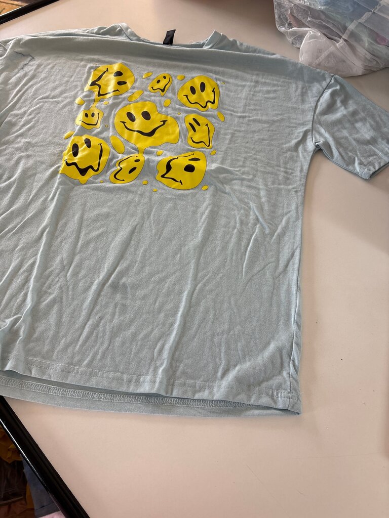SHEIN Graphic T-Shirt with Smiley Faces