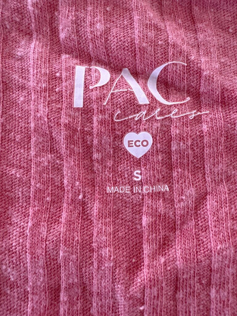 PAC Cares Ribbed Button-Up Crop Top