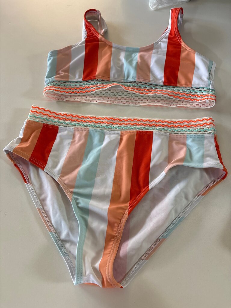Girls' Striped Bikini Set
