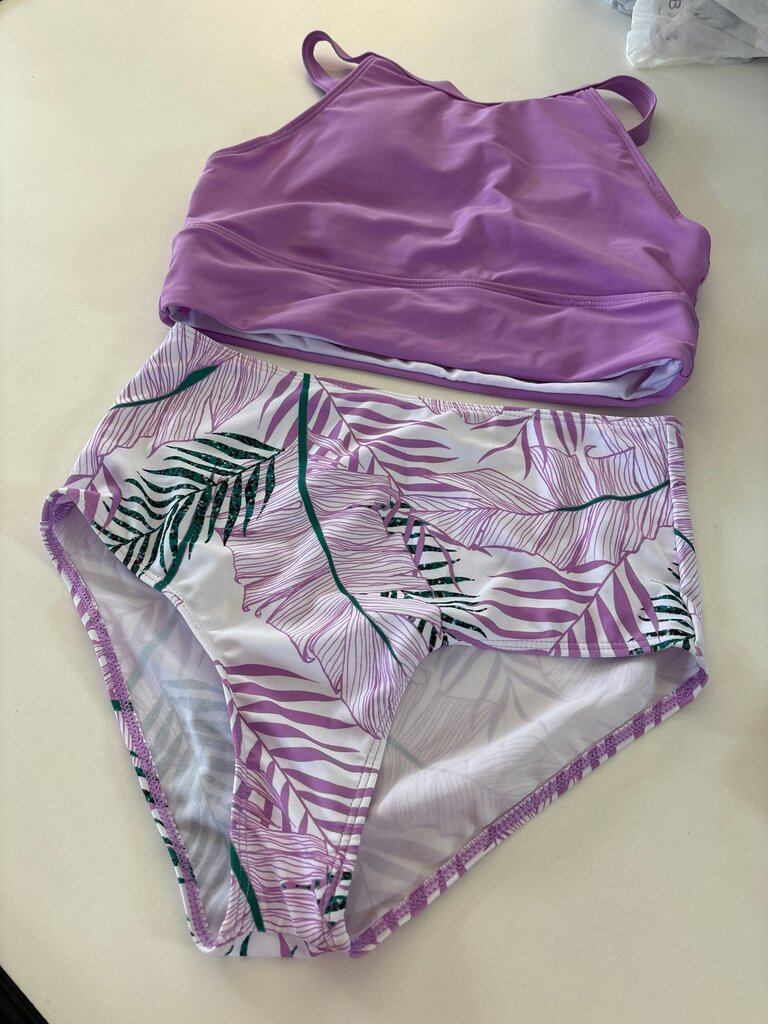 Girls' Purple Swimsuit Set