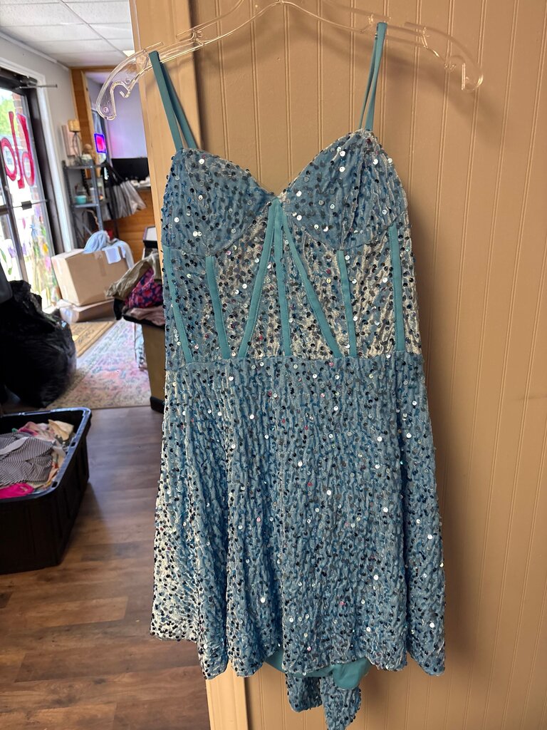 Sequin Blue Dress