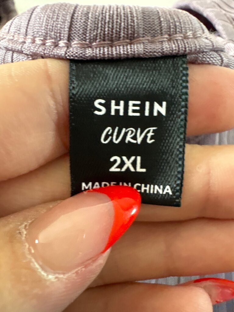 SHEIN Curve Ribbed Top and Shorts Set