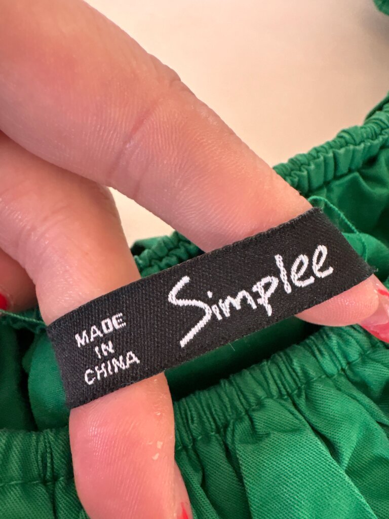 Simplee Green Ruffled Dress