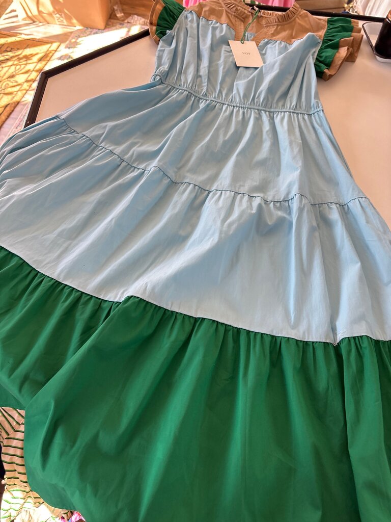 VOY Multi-Colored Tiered Dress
