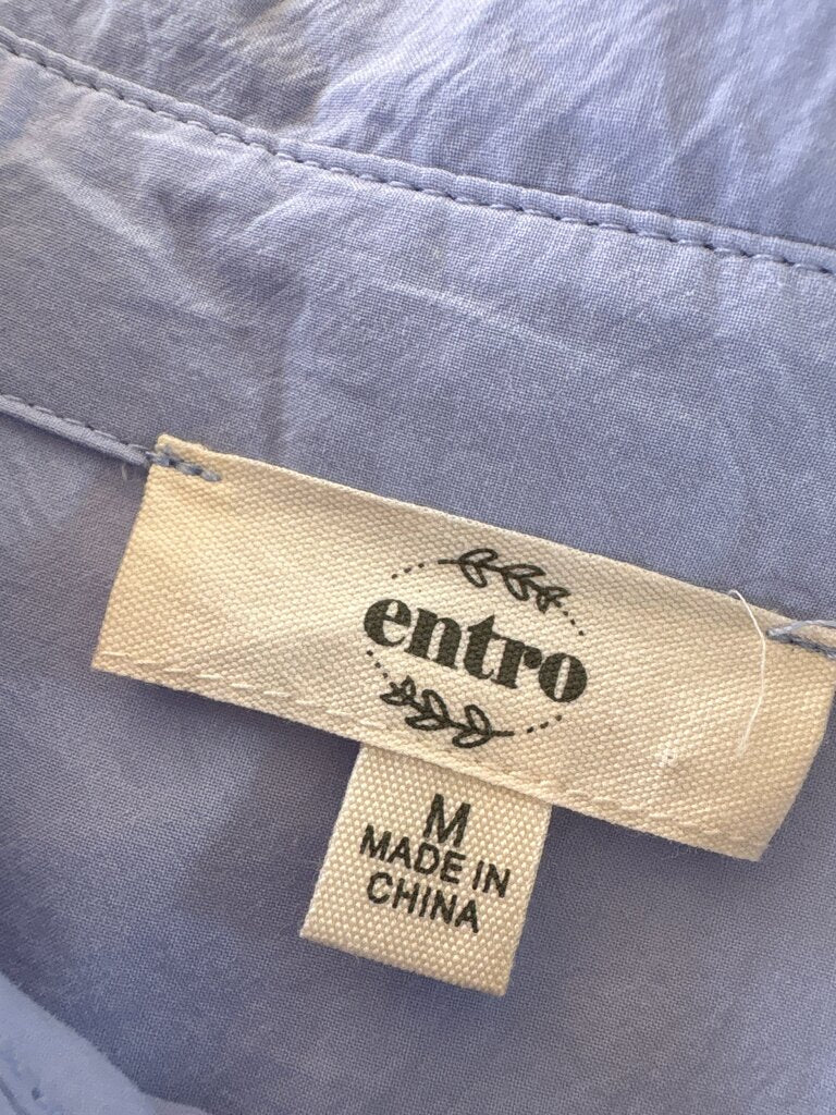 Entro Women's Light Blue Dress with Embroidery