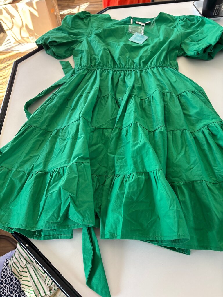 Hayden Green Tiered Dress