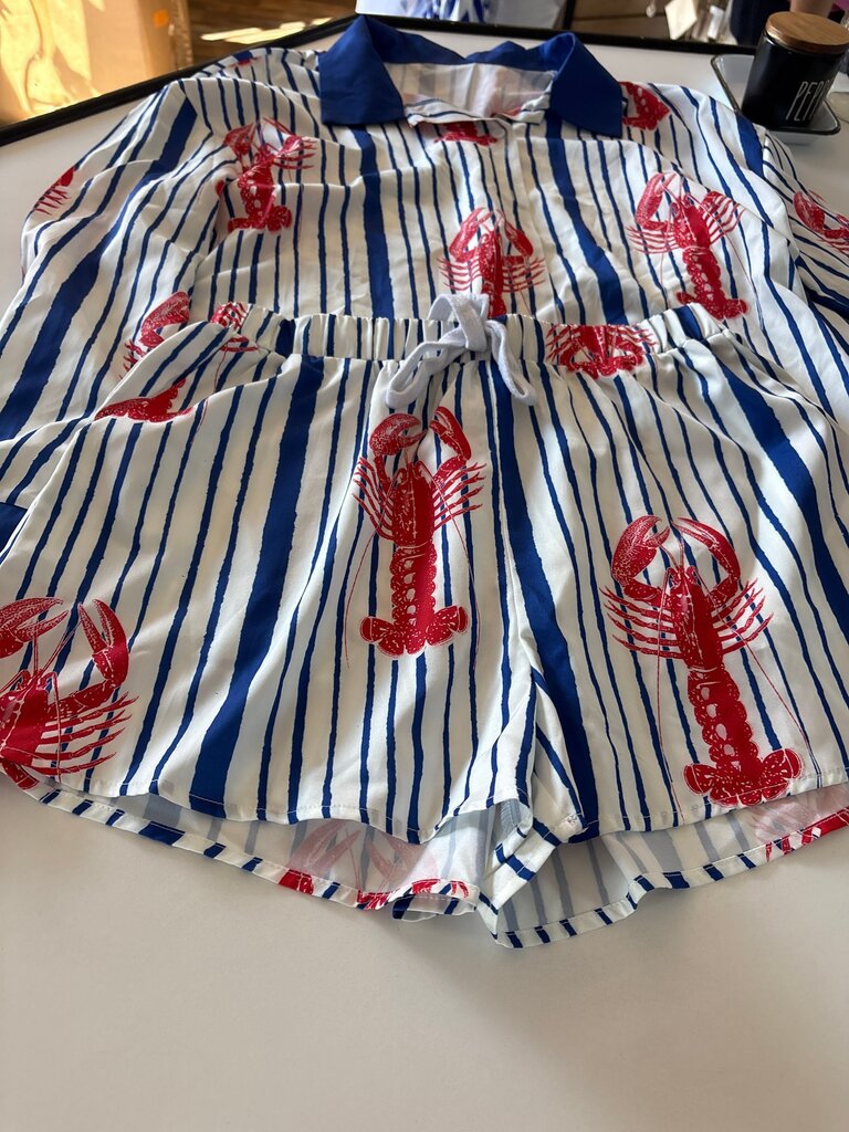 Lobster Print Short Set