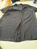 Black Casual Short Sleeve bathing suit cover