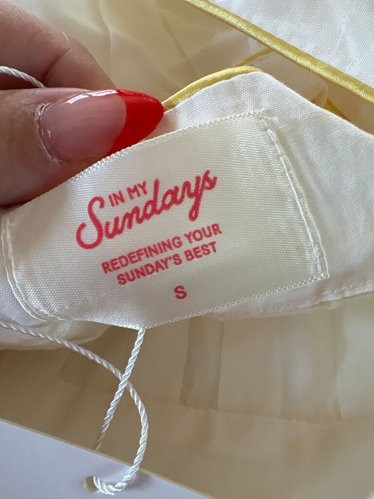 In My Sundays White Dress with Lemon Embroidery