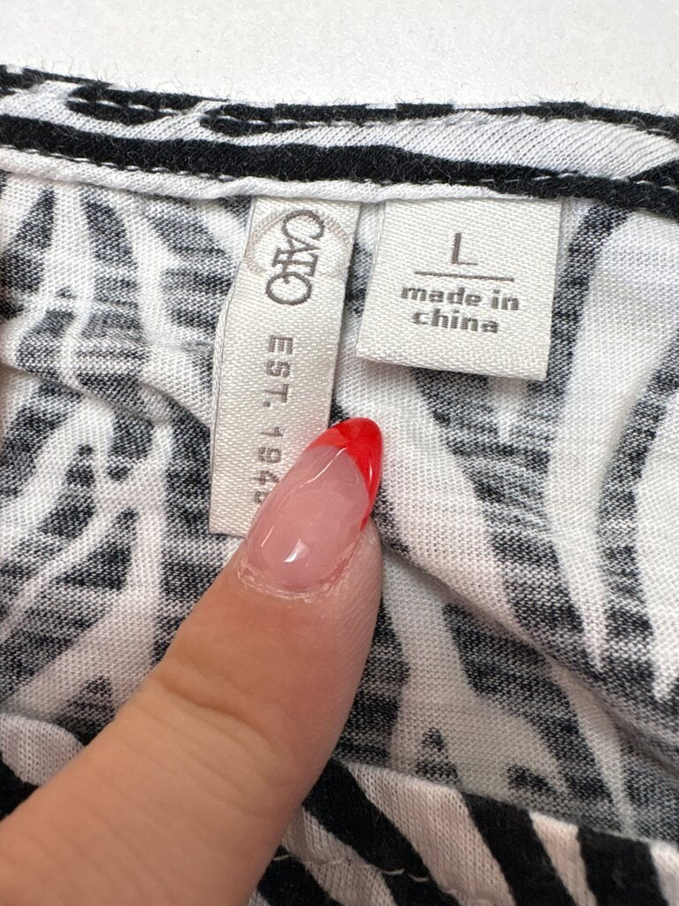 Cato Women's Leaf Print Top