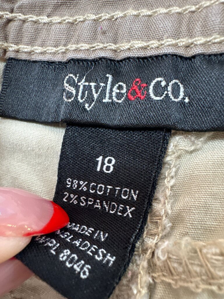 Style & Co. Women's Khaki Shorts Size 18