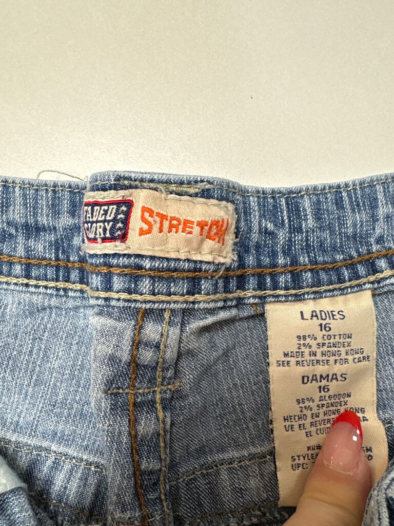 Faded Glory Ladies Stretch Denim Shorts