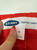 Old Navy Everyday Shorts Size 18 Red