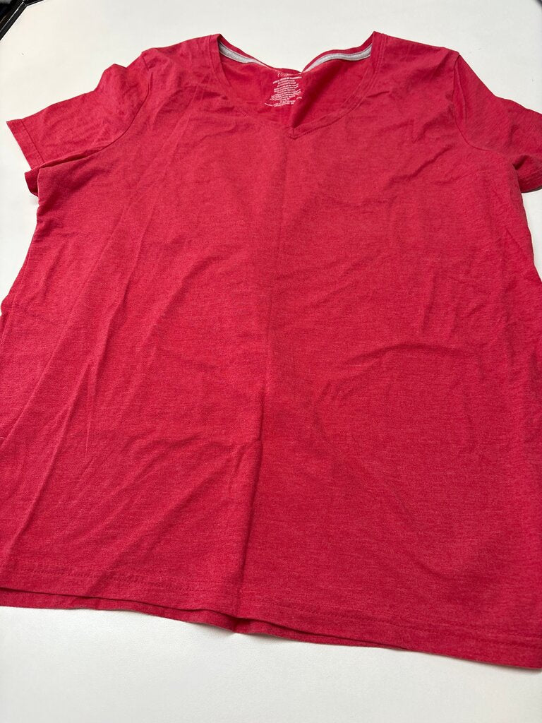 Time and Tru Red V-Neck T-Shirt