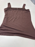 Brown Lace Trim Camisole