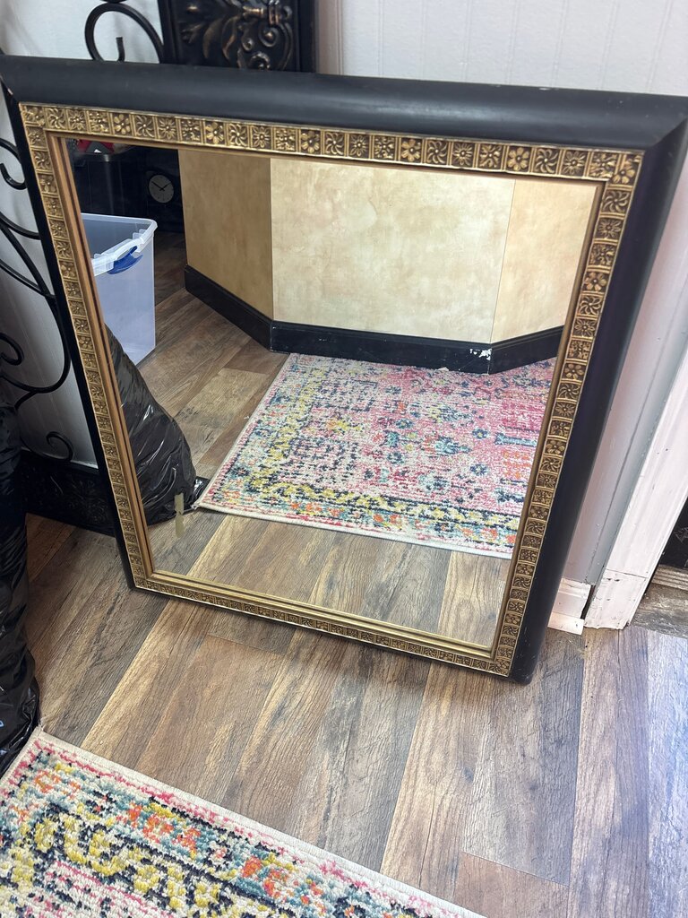 Decorative Wall Mirror with Gold Accents