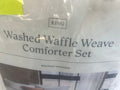 Washed Waffle Weave Comforter Set
