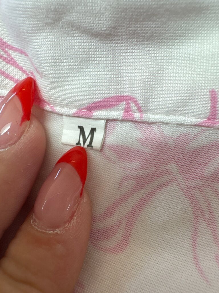 Pink Bow Pattern Short Sleeve Shirt
