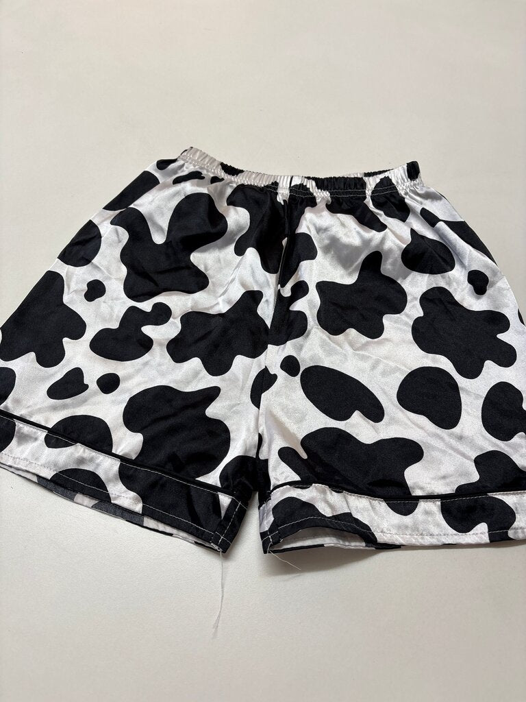 Black and White Cow Print Shorts