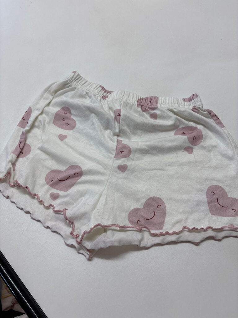 SHEIN Girls Heart Print Pajama Shorts