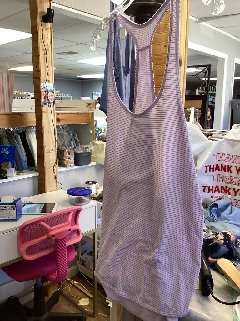 Purple Striped Tank Top