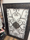 Ornate Black Metal Wall Decor