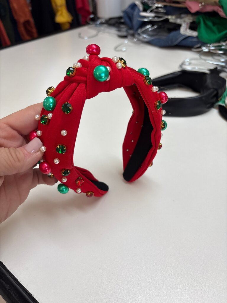 Festive Red Decorative Headband