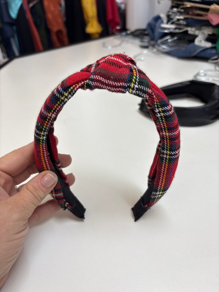 Red Plaid Headband