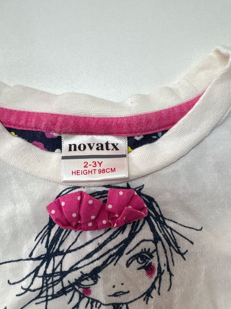 Novatx Girls' Stylish Dress with Polka Dot Bow