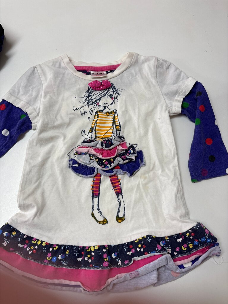 Novatx Girls' Stylish Dress with Polka Dot Bow