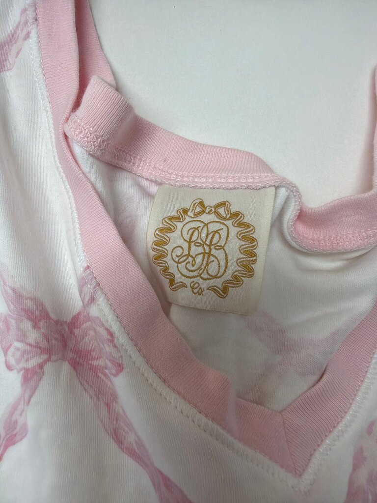 Girls' Pink Bow Patterned Top