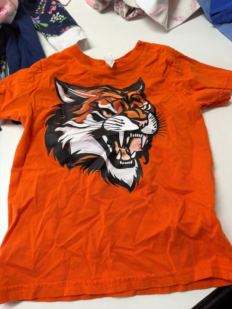 Orange Tiger Graphic T-Shirt
