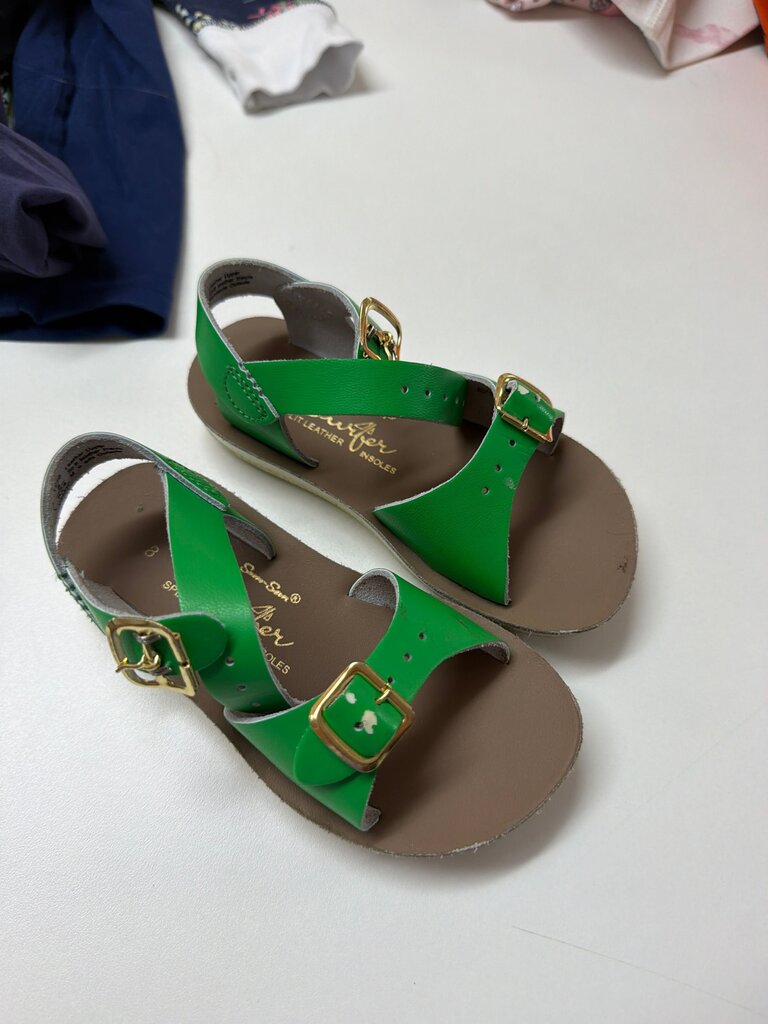 Green Sandals with Split Leather Insoles