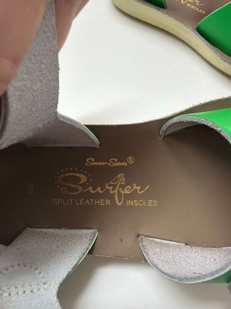 Green Sandals with Split Leather Insoles