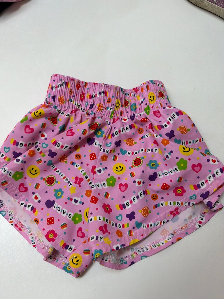 Girls' Colorful Graphic Print Shorts