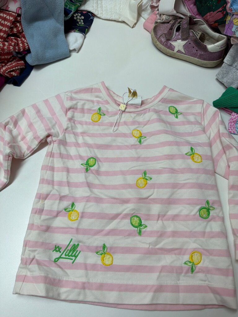 Lilly Pulitzer Striped Lemon Embroidered Long Sleeve Shirt